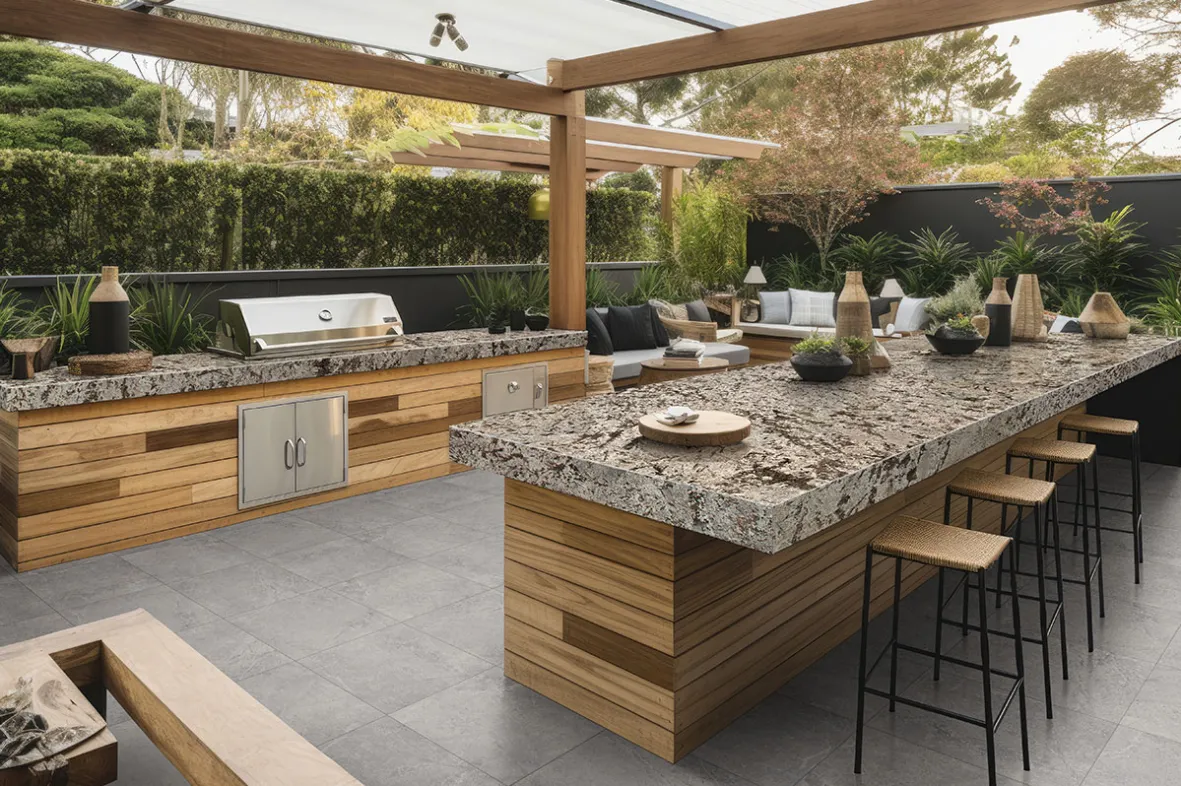 Granite countertops outdoors